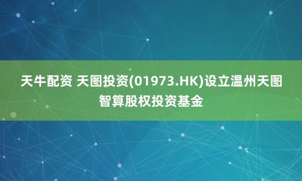 天牛配资 天图投资(01973.HK)设立温州天图智算股权投资基金